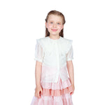 Off White Plain Classic Shirt for Girls Image