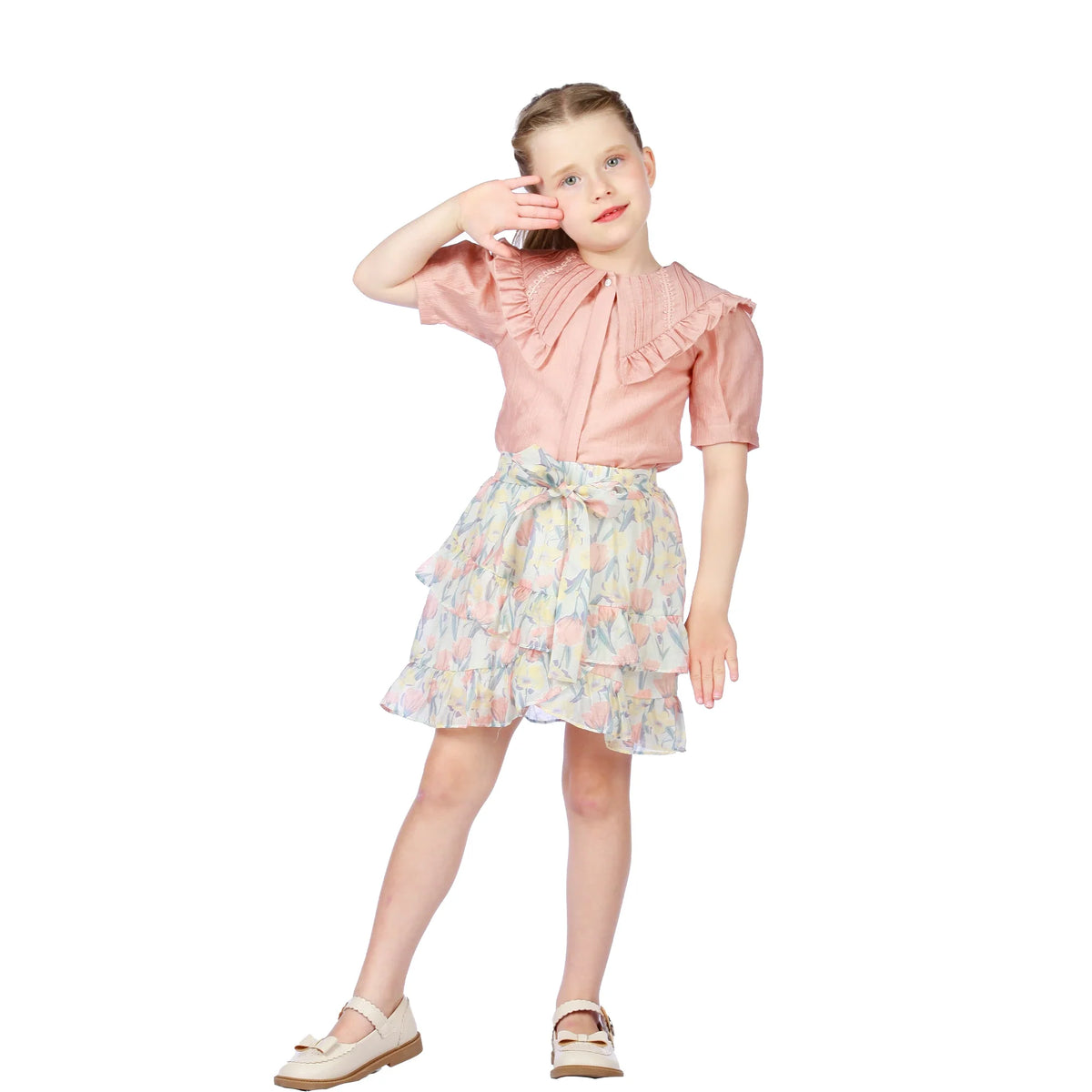 Floral Classic Skirt for Girls Image