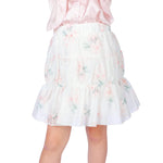 Light Pink Floral Classic Skirt for Girls Image
