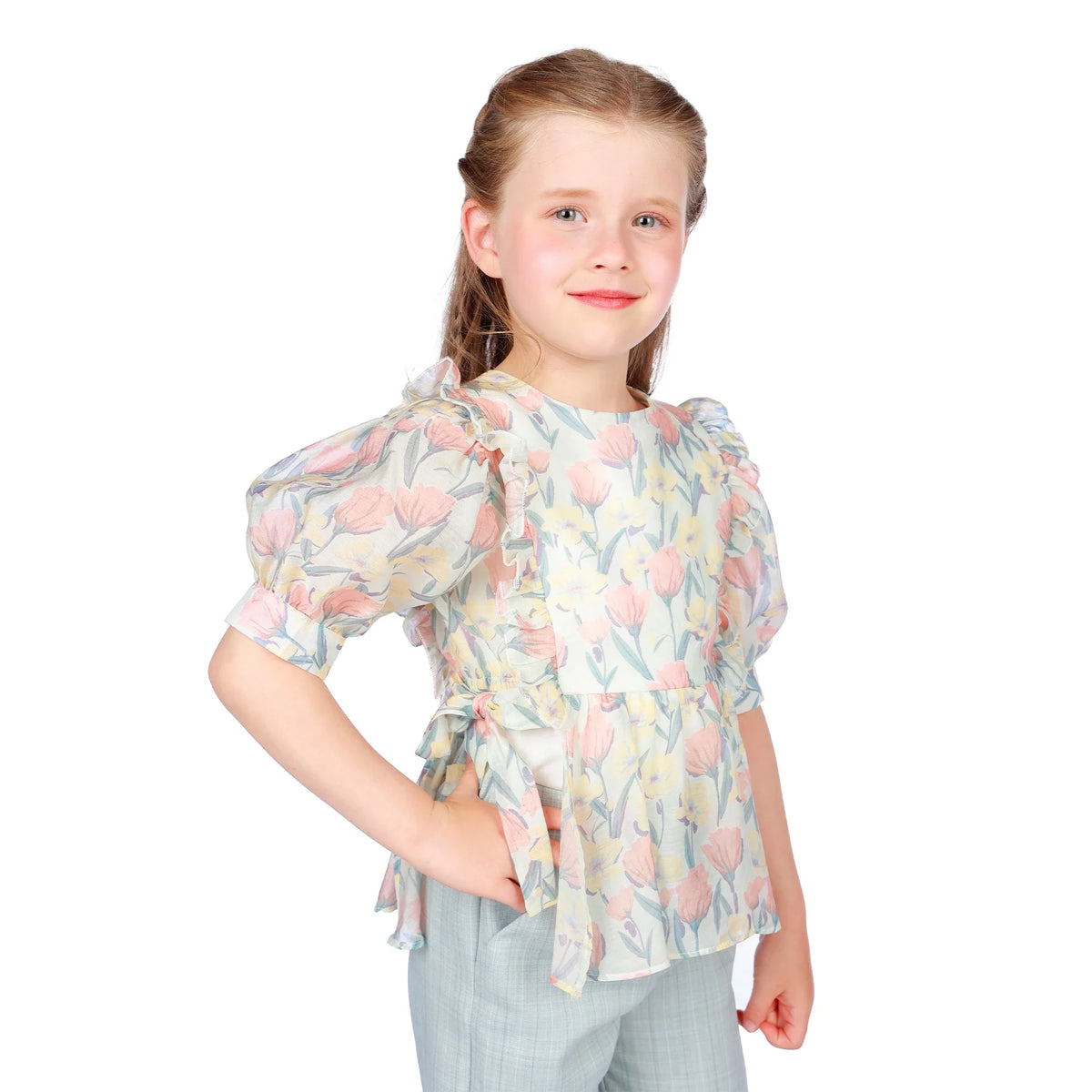 Floral Classic Blouse for Girls Image