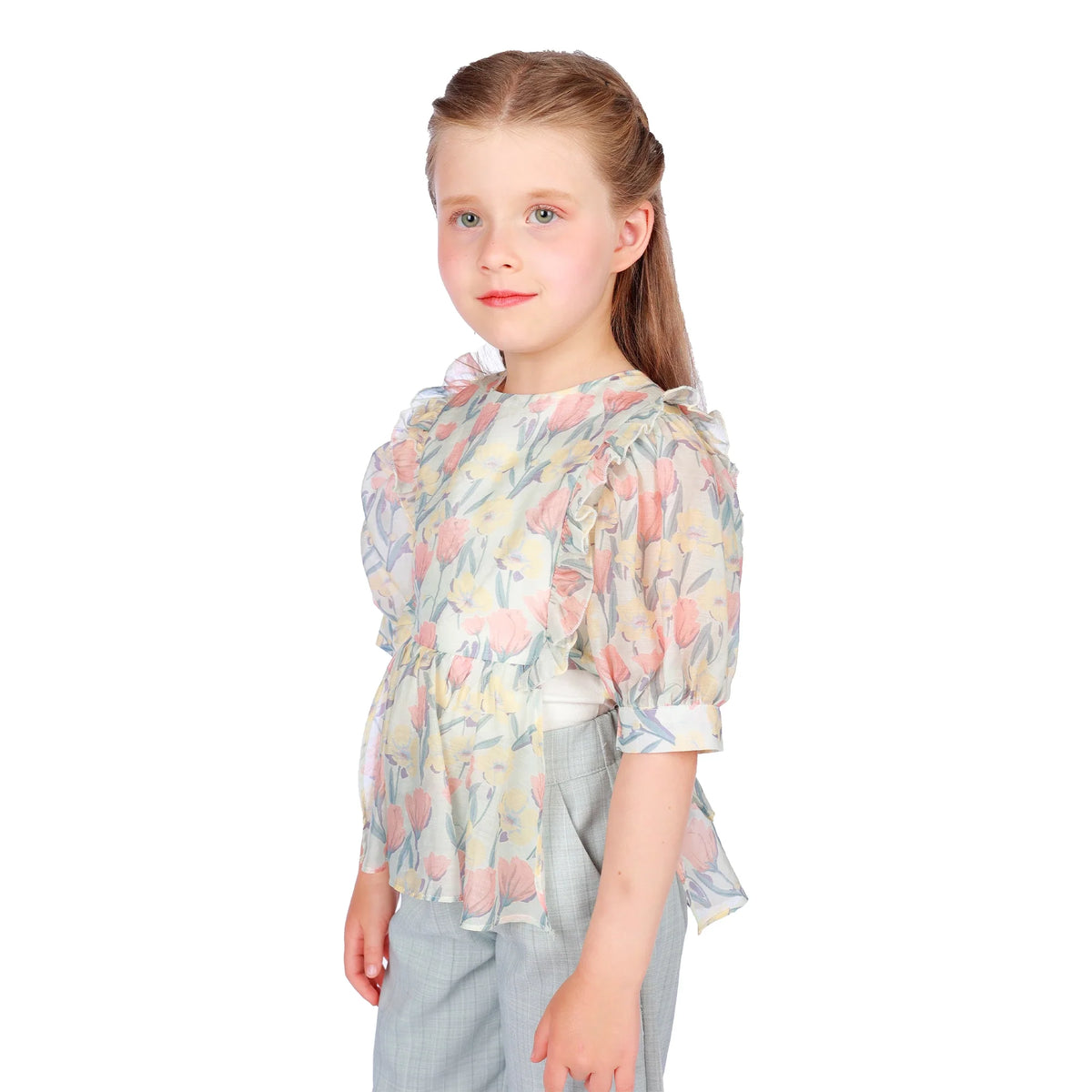 Floral Classic Blouse for Girls Image