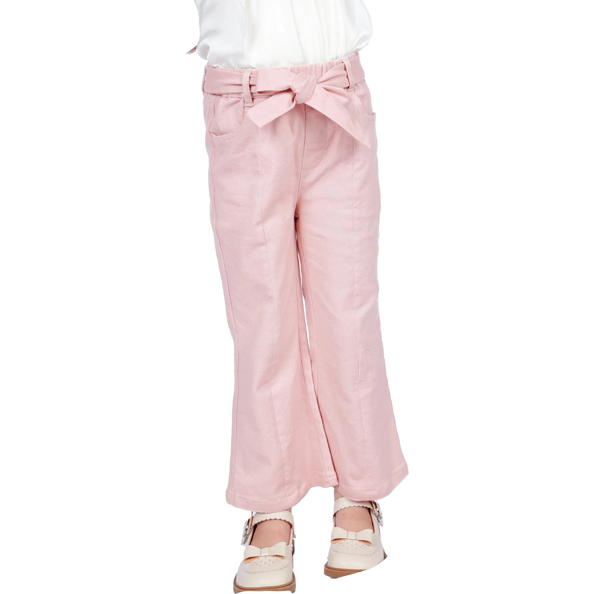 Plain Classic Pants for Girls Light Pink Image