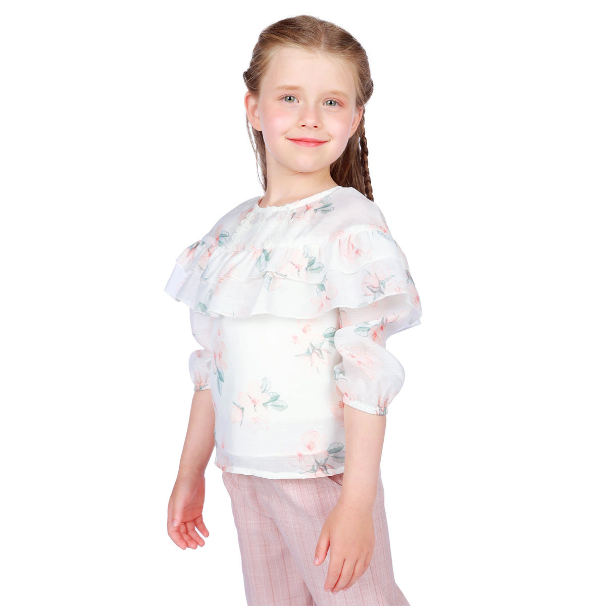 Floral Classic Blouse for Girls Image