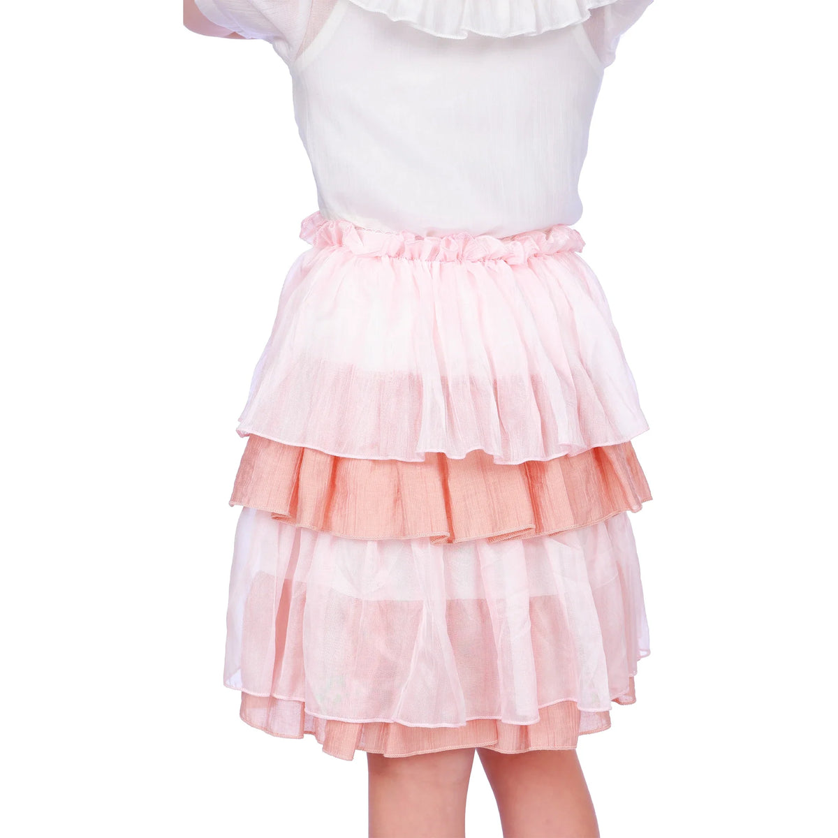 Color-Blocked Classic Skirt for Girls Image