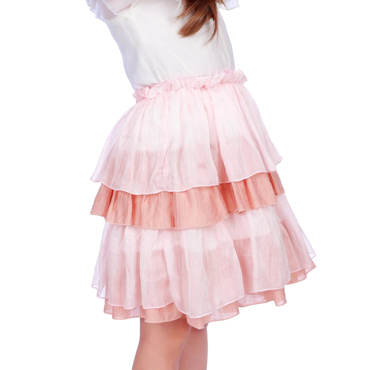 Color-Blocked Classic Skirt for Girls Image