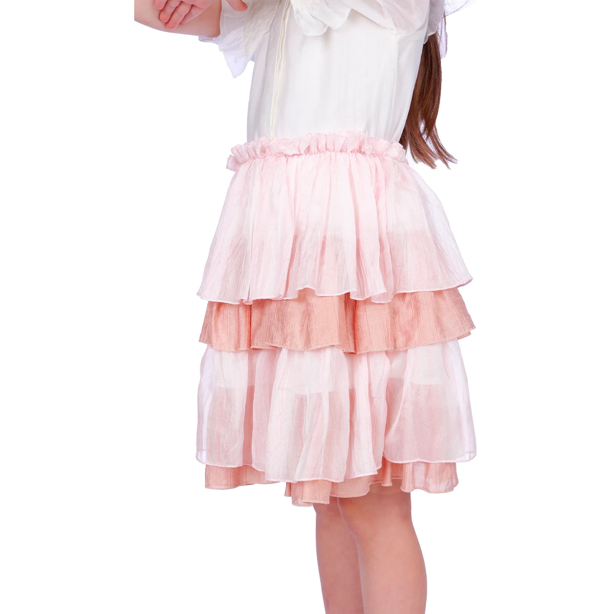 Color-Blocked Classic Skirt for Girls Image