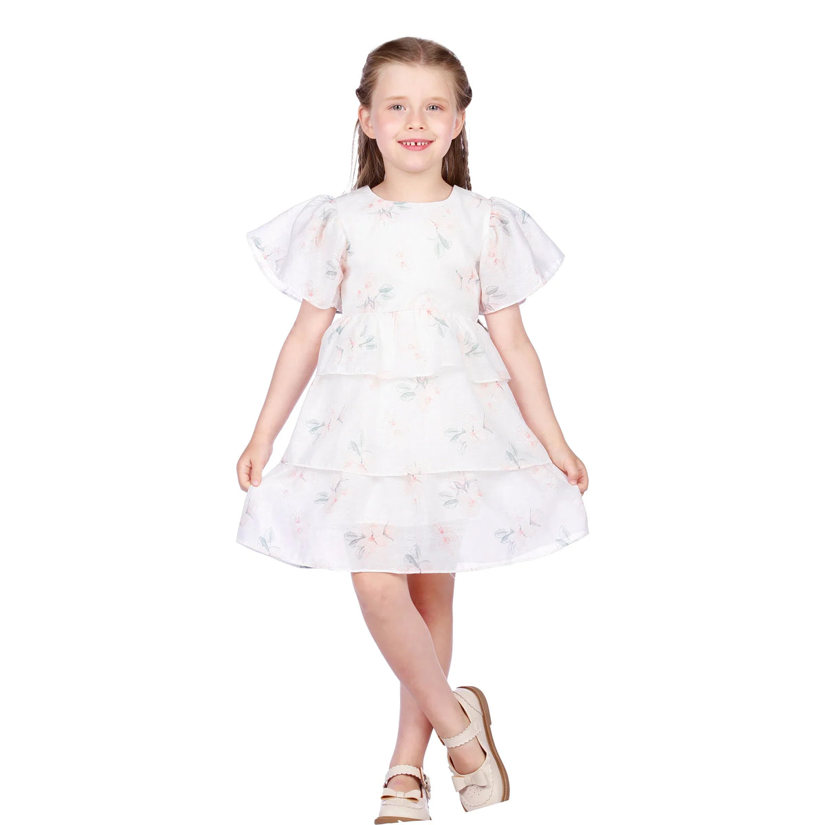 Floral Classic Dress for Girls Image