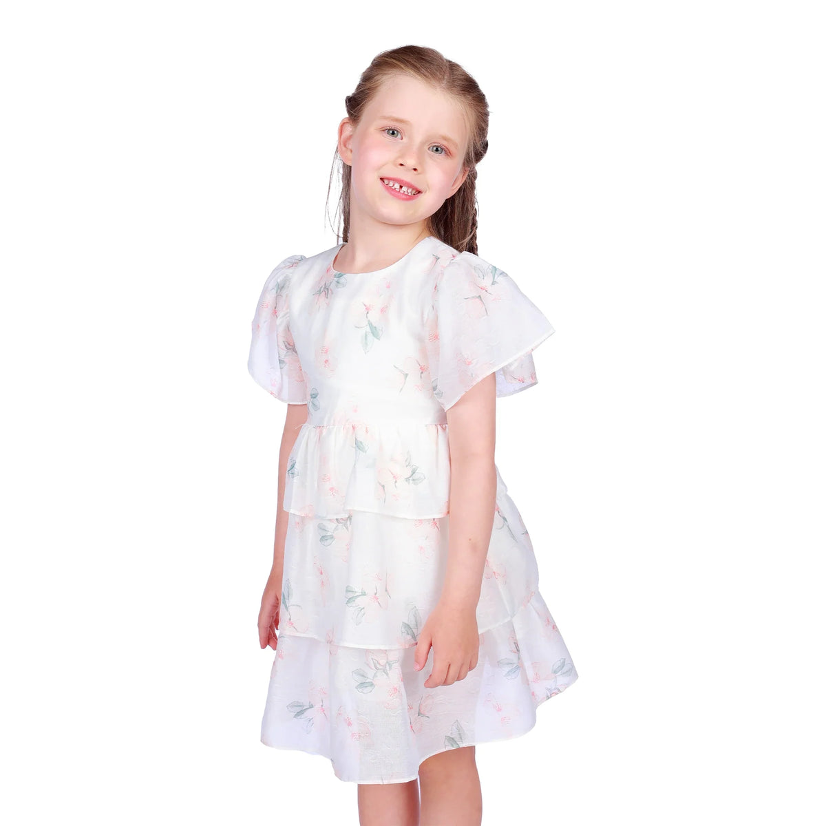 Floral Classic Dress for Girls Image