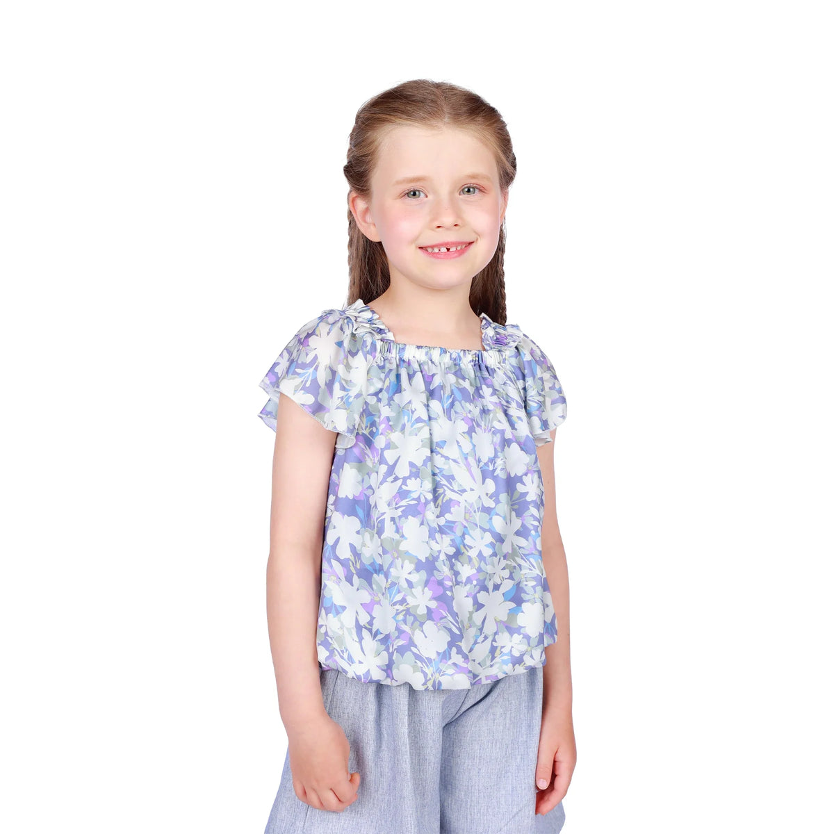 Floral Classic Blouse for Girls Image