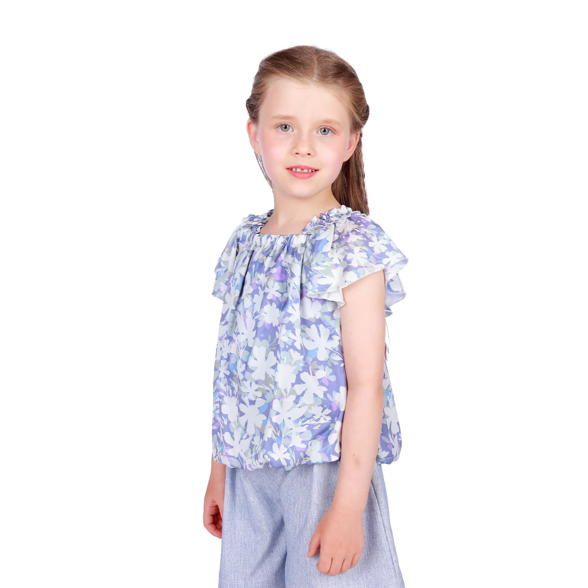 Floral Classic Blouse for Girls Image