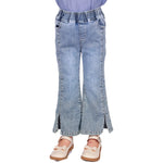 Washed Jeans Classic Pants for Girls Jeans Blue Image