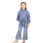 Washed Jeans Classic Pants for Girls Image