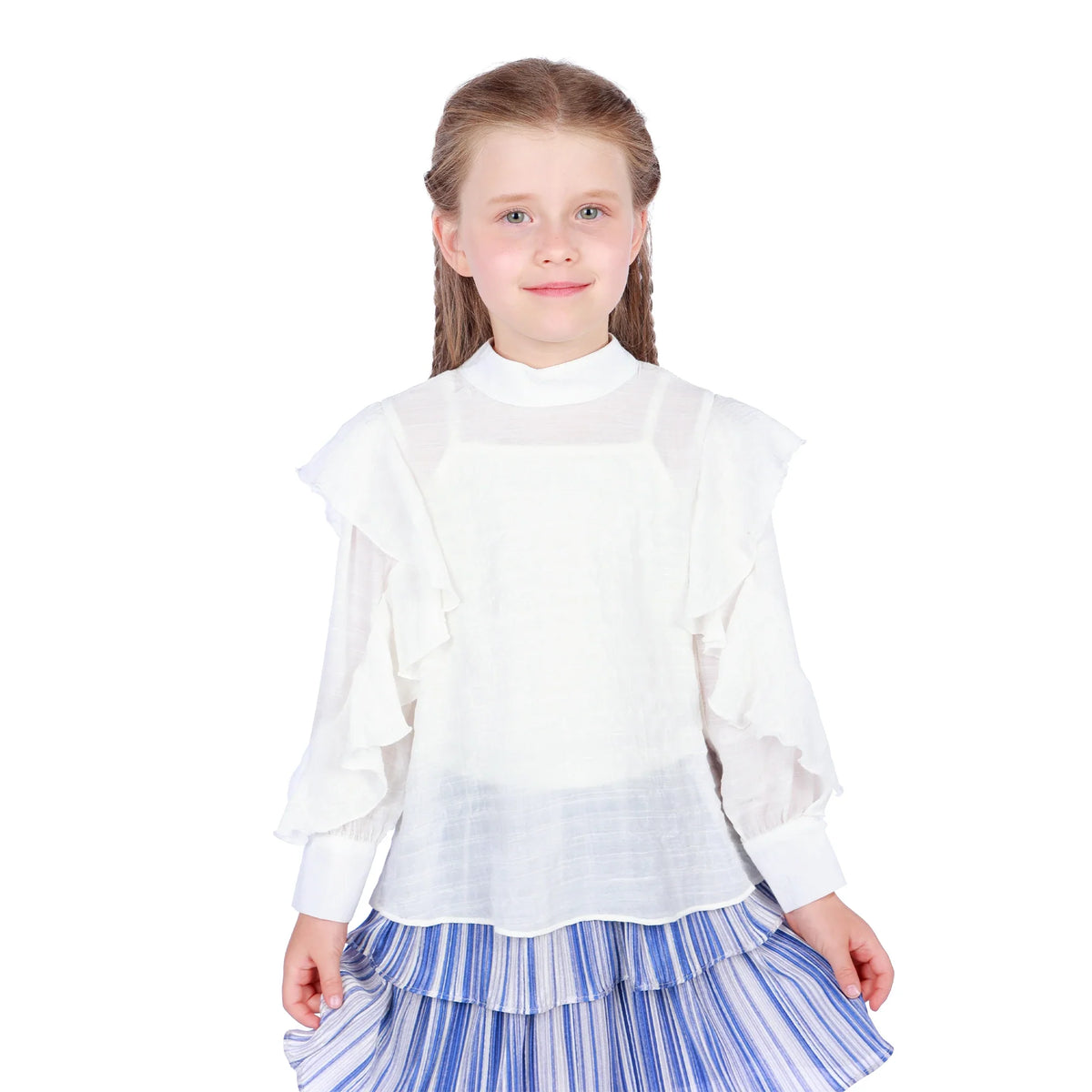 Jacquard Classic Blouse for Girls Image