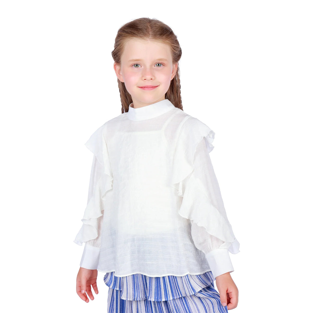 Jacquard Classic Blouse for Girls Image