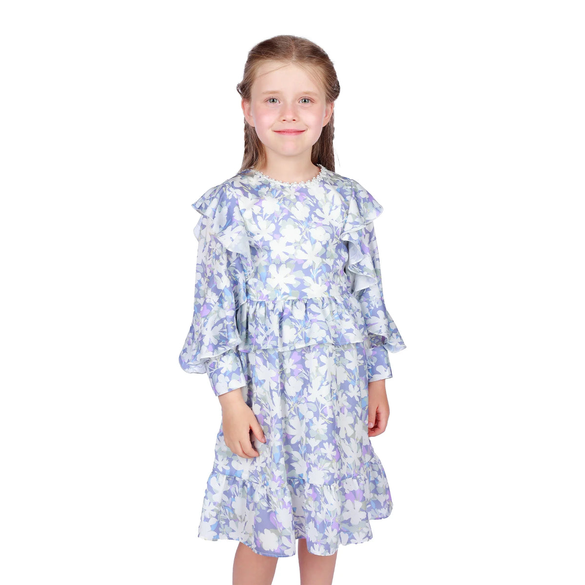 Floral Classic Dress for Girls Image