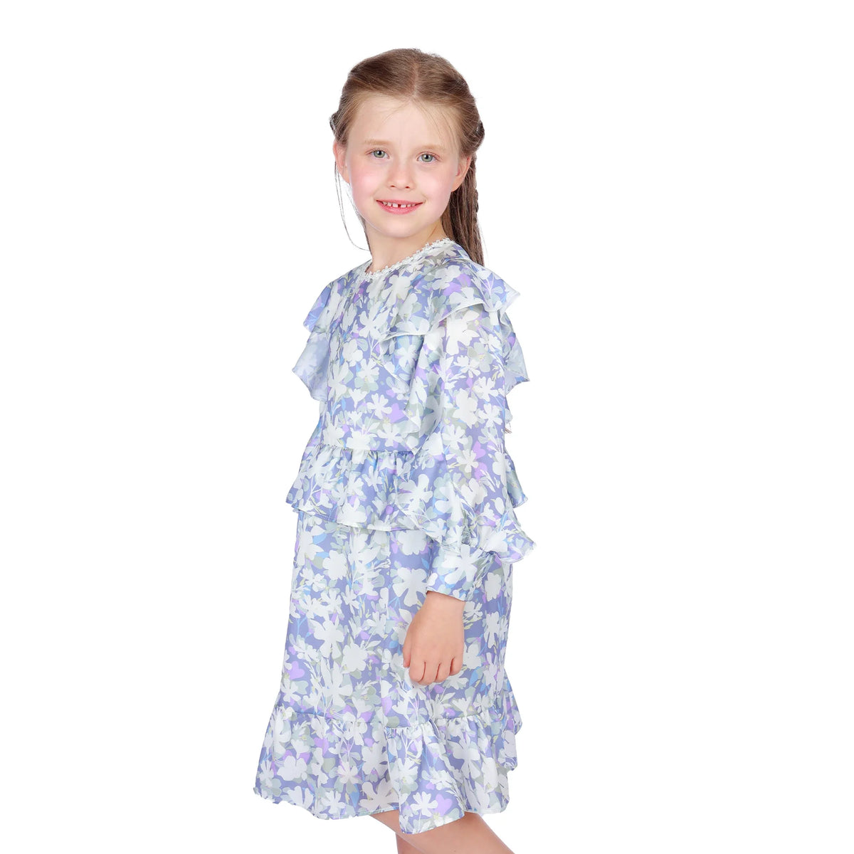 Floral Classic Dress for Girls Image