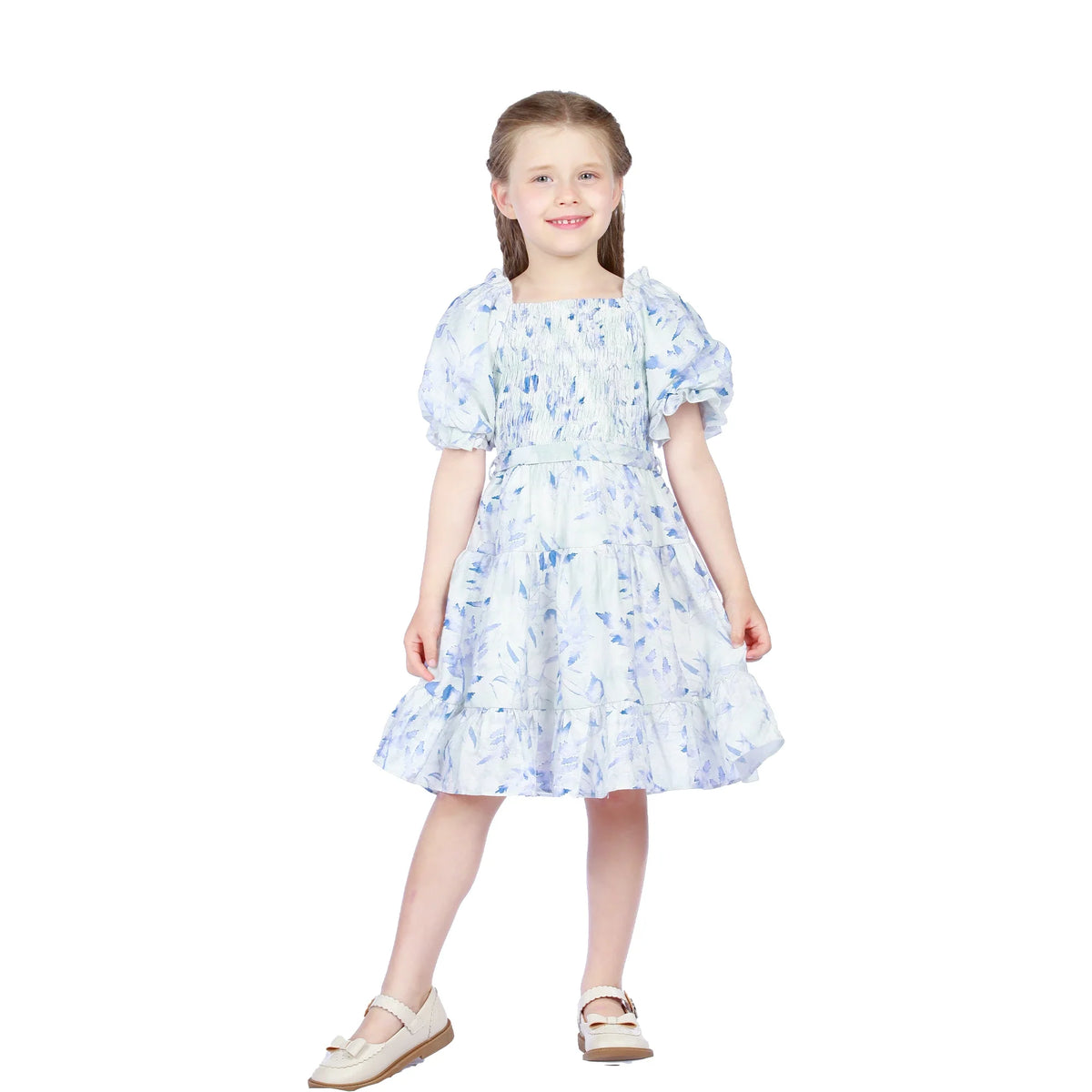 Floral Classic Dress for Girls Image