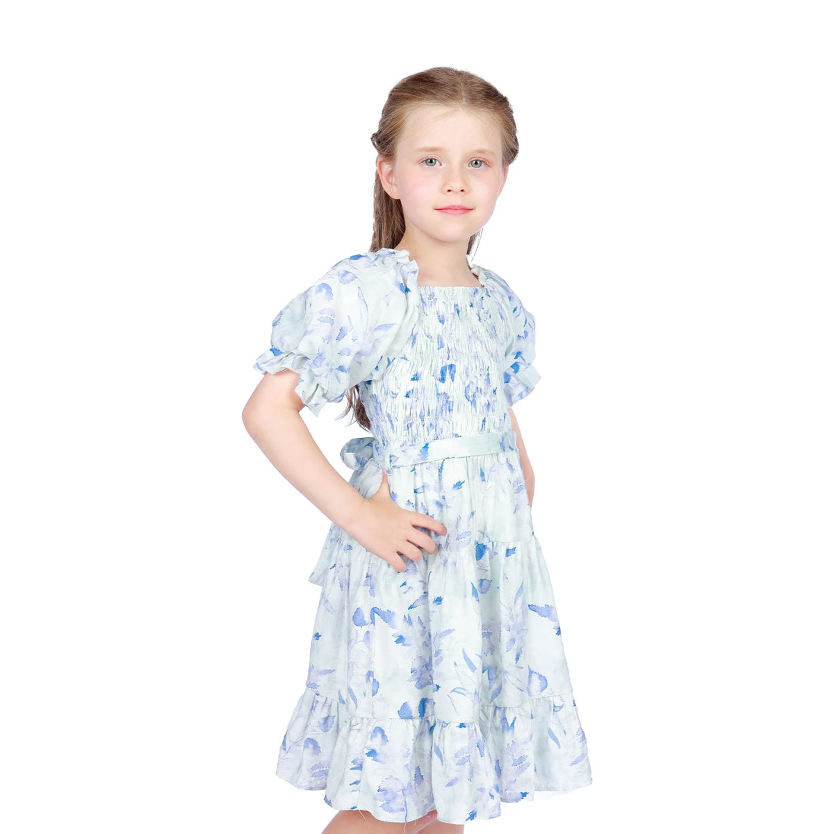 Floral Classic Dress for Girls Image