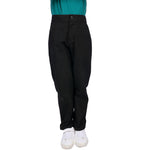 Black Plain Classic Pants for Boys Image
