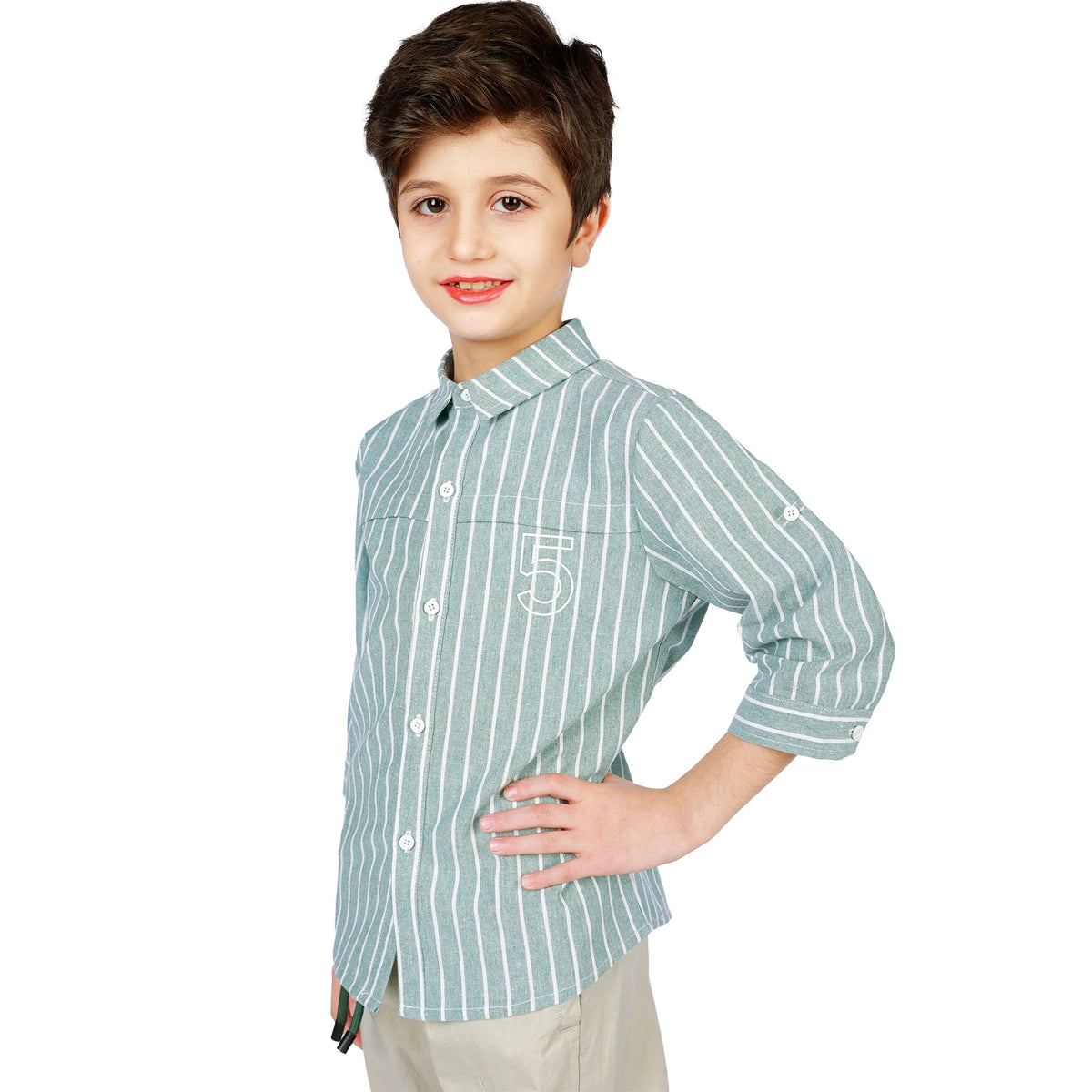 Striped Classic Shirt for Boys Image