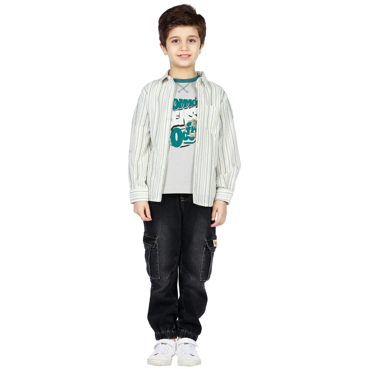 Washed Jeans Classic Pants for Boys Image