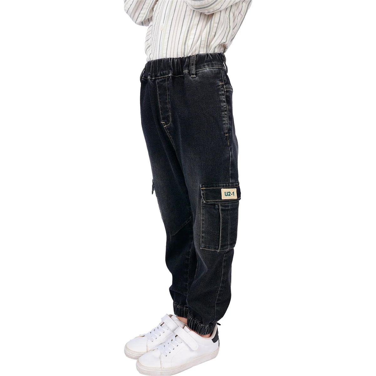 Washed Jeans Classic Pants for Boys Image