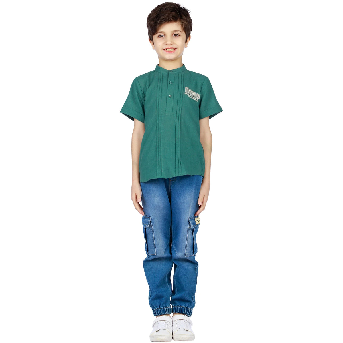 Washed Jeans Classic Pants for Boys Image