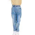 Washed Jeans Classic Pants for Boys Jeans Blue Image