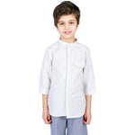 Light Gray Jacquard Classic Shirt for Boys Image