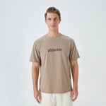 Light Coffee Printed Street Look T.Shirt for Men Image