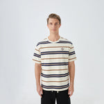 White Striped Street Look T.Shirt for Men Image