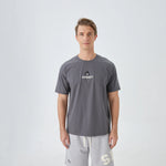 Dark Gray Printed Street Look T.Shirt for Men Image