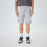 Printed Street Look Shorts for Men Light Gray Image