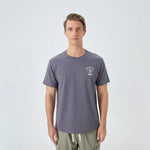 Dark Gray Printed Street Look T.Shirt for Men Image