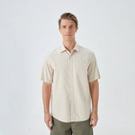 Plain Street Look Shirt for Men Khaki Image