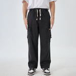 Washed Jeans Street Look Pants for Men Jeans Black Image