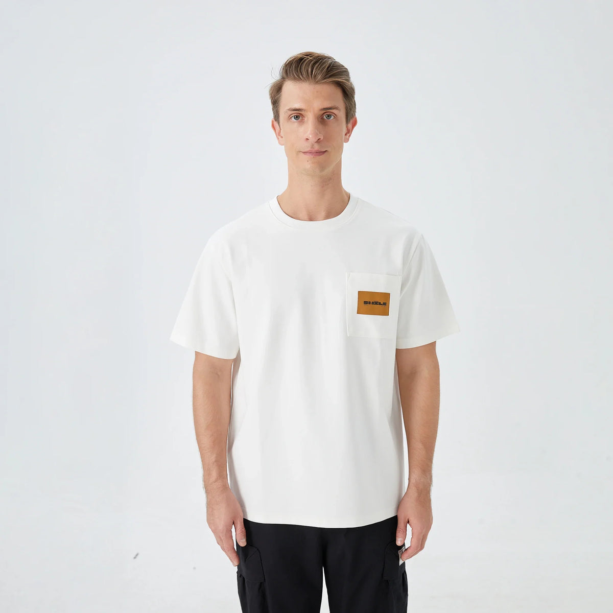 Badge Street Look T.Shirt for Men White Image