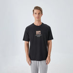 Printed Street Look T.Shirt for Men Black Image