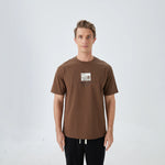 Printed Street Look T.Shirt for Men Brown Image