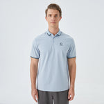 Printed Street Look Polo Shirt for Men Light Blue Image