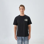 Black Printed Street Look T.Shirt for Men Image