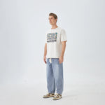 Washed Jeans Street Look Pants for Men Image