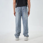 Washed Jeans Street Look Pants for Men Image