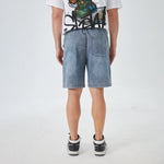 Washed Jeans Street Look Shorts for Men Image