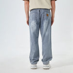 Washed Jeans Street Look Pants for Men Image