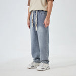Washed Jeans Street Look Pants for Men Image