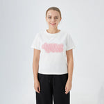 White Printed Street Look T.Shirt for Women Image