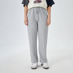 Light Gray Printed Street Look Pants for Women Image