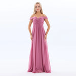 Plain Evening Dress for Women Pink Image