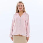 Pink Jacquard Fashion Blouse for Women Image
